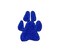 Royal Blue Paw Print, Pets, Miniature Patches, Embroidered, Iron on Patch
